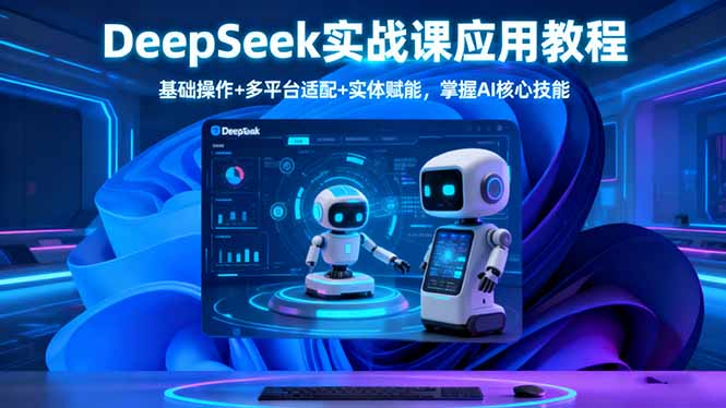 DeepSeek实战课应用教程、基础操作+多平台适配+实体赋能,掌握AI核心技能-聚林创库