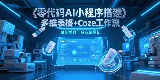 零代码AI小程序搭建，多维表格+Coze工作流，赋能美容门店业绩增长-聚林创库