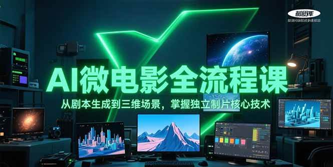 AI微电影全流程课,从剧本生成到三维场景,掌握独立制片核心技术-聚林创库