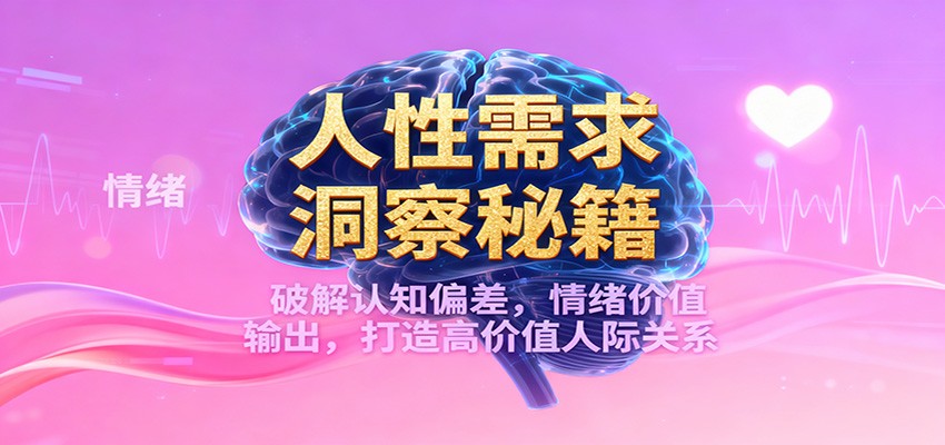 人性需求洞察秘籍，破解认知偏差，情绪价值输出，打造高价值人际关系-聚林创库