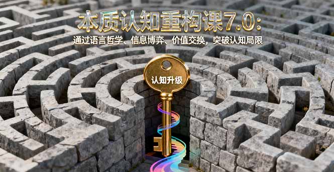 本质认知重构课7.0:通过语言哲学、信息博弈、价值交换,突破认知局限-聚林创库
