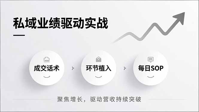私域业绩驱动实战，成交话术、环节植入、每日SOP，聚焦增长，驱动营收持续突破-聚林创库