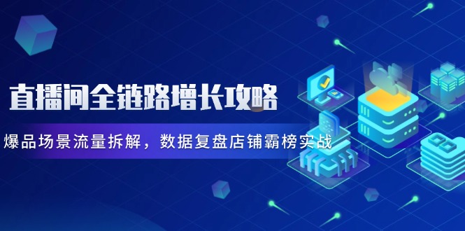 直播间全链路增长攻略，爆品场景流量拆解，数据复盘店铺霸榜实战-聚林创库