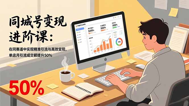 同城号变现进阶课：在同城赛道中实现精准引流与高效变现，单店月引流成交额提升50%-聚林创库