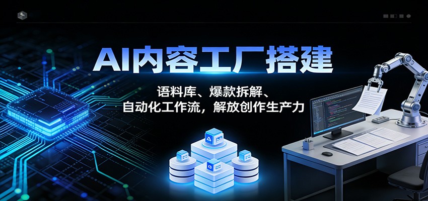 AI内容工厂搭建:语料库、爆款拆解、自动化工作流,解放创作生产力-聚林创库