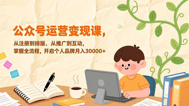 从0到月入3W+！公众号新手7天速成秘籍，手残党也能躺着赚钱！-聚林创库