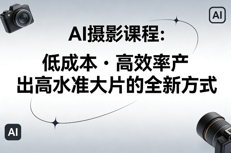 AI摄影课程,低成本高效率产出高水准大片的全新方式-聚林创库
