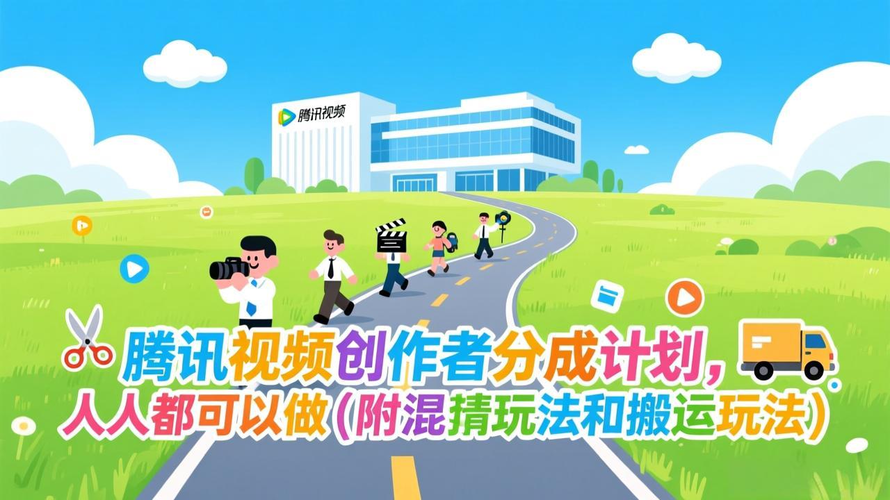 腾讯视频隐藏变现玩法曝光！0粉丝、不露脸，搬运混剪也能月赚1W+，新手3天就能上手！-聚林创库
