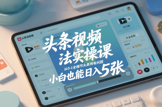 今日头条短视频搬运项目:0粉丝、0剪辑,利用头条的流量机制赚取收益-聚林创库