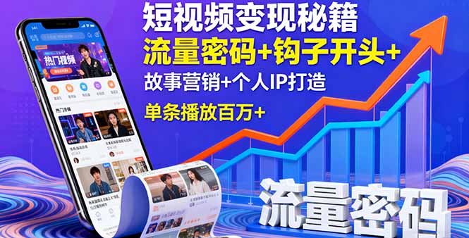 短视频获客出单必修课:流量密码+钩子开头+故事营销+个人IP打造等实战技巧,让获客更精准,转化更高效-聚林创库