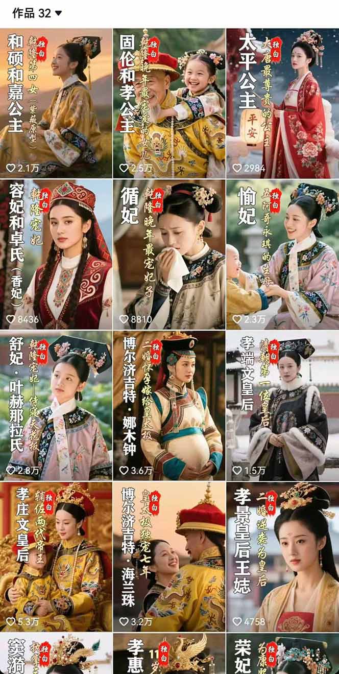 历史女性人物短视频项目：历史+女性+情感”垂直赛道的内容密码，实现账号快速起号与商业变现