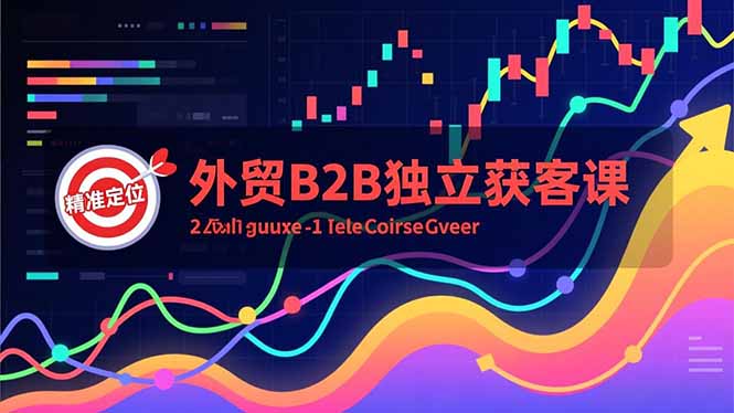 外贸B2B独立获客课,Facebook主页搭建、消息互动广告、精准定位,打造高询盘系统-聚林创库