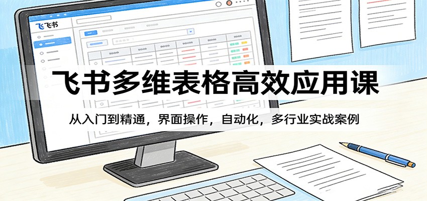 飞书多维表格高效应用课:从入门到精通,界面操作,自动化,多行业实战案例-聚林创库