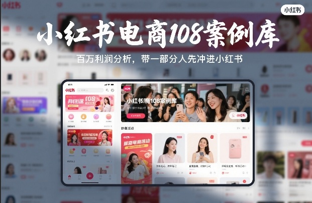 小红书电商108案例库，百W利润分析，带一部分人先冲进小红书【文档】-聚林创库