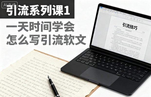 引流系列课1，一天时间学会怎么写引流软文-聚林创库