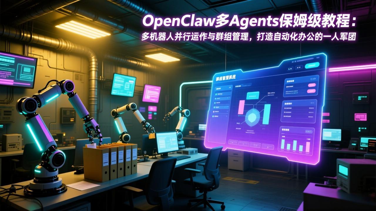 OpenClaw多Agents保姆级教程：多机器人并行运作与群组管理，打造自动化办公的一人军团-聚林创库
