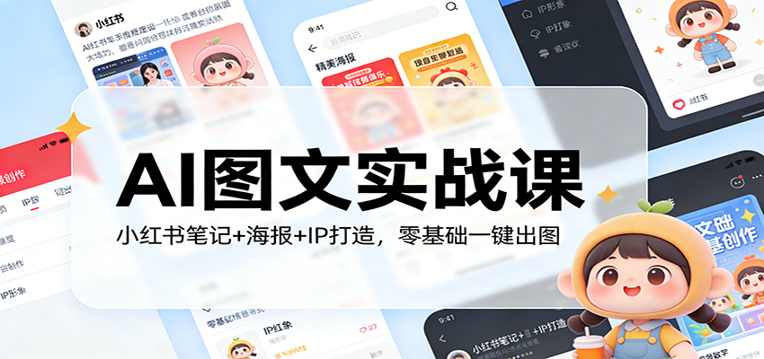 AI图文创作实战营：手把手教你用 AI 高效出图、快速变现-聚林创库