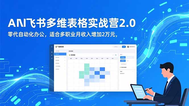 AI+飞书多维表格实战营2.0：零代码自动化办公，适合多职业月收入增加2万元-聚林创库