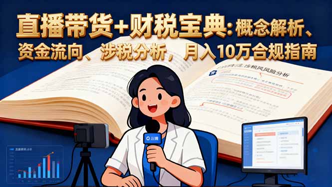直播带货+财税宝典：概念解析、资金流向、涉税分析，月入10万合规指南-聚林创库