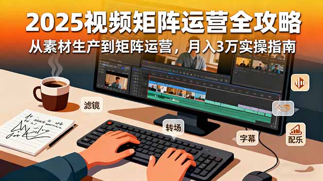 2025短视频矩阵运营全攻略：从素材生产到矩阵运营，月入3万实操指南-聚林创库