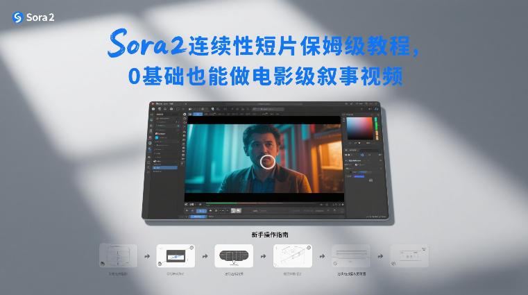 0基础也能做电影级视频，Sora2多镜头连续性短片保姆级教程！3步搞定专业级AI视频！-聚林创库