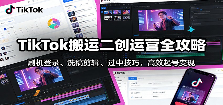 2026年TikTok短视频搬运二创项目:从前期准备到后期变现的全程实操导向-聚林创库