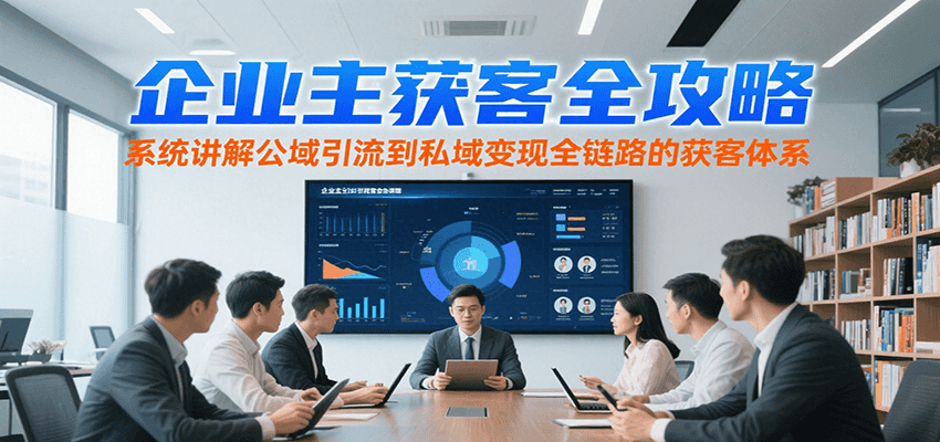 企业主获客全攻略，系统讲解公域引流到私域变现全链路的获客体系-聚林创库