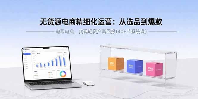 无货源电商精细化运营：从选品到爆款，实现轻资产高回报(40+节系统课-聚林创库