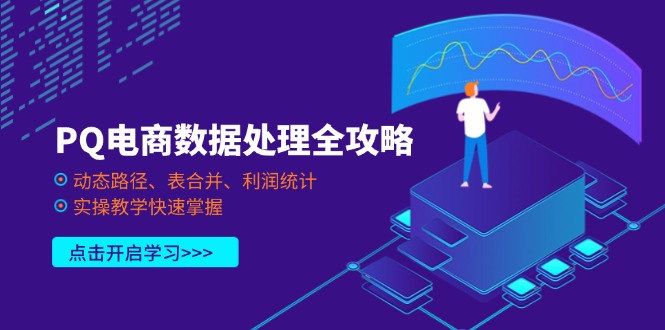 PQ电商数据处理全攻略,动态路径、表合并、利润统计,实操教学快速掌握-聚林创库