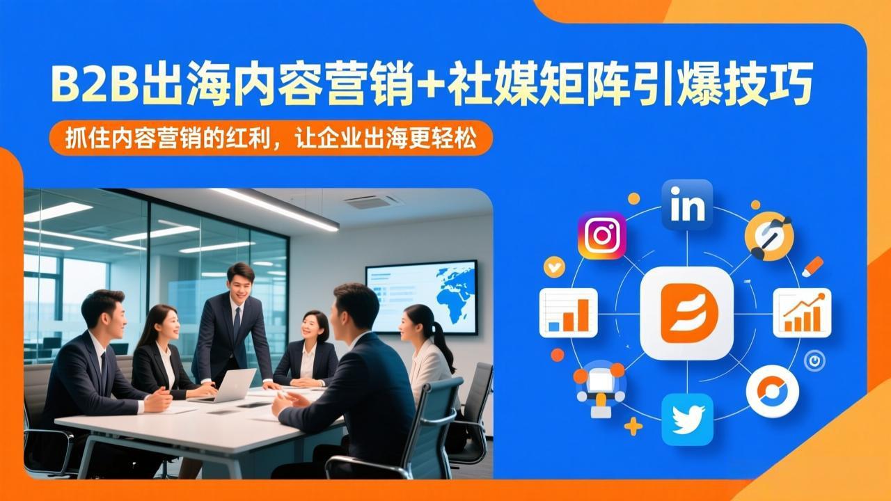 B2B出海内容营销+社媒矩阵引爆技巧：抓住内容营销的红利，让企业出海更轻松-聚林创库
