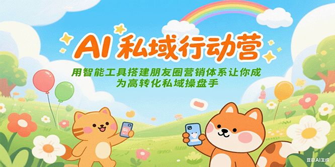 AI私域行动营：用智能工具搭建朋友圈营销体系让你成为高转化私域操盘手-聚林创库