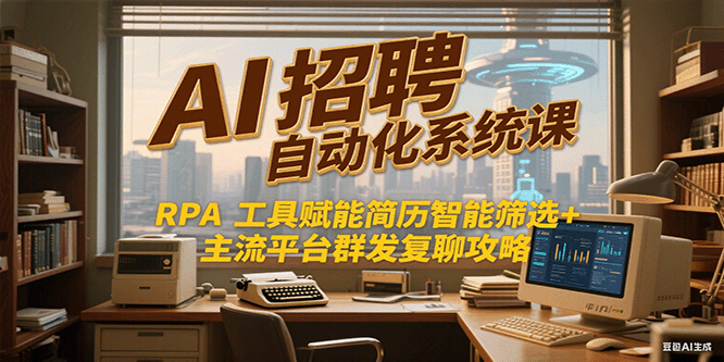 AI招聘自动化系统课，RPA工具赋能简历智能筛选+主流平台群发复聊全攻略-聚林创库