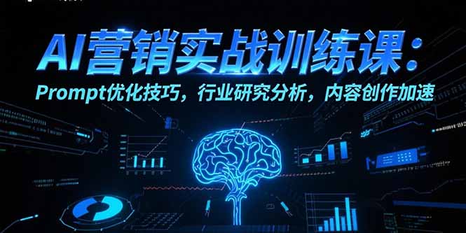 AI营销实战训练课：Prompt优化技巧，行业研究分析，内容创作加速-聚林创库