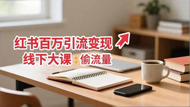 小红书百万引流变现-11月线下大课：分享从0到百万引流路径，手把手教偷流量、拿结果-聚林创库