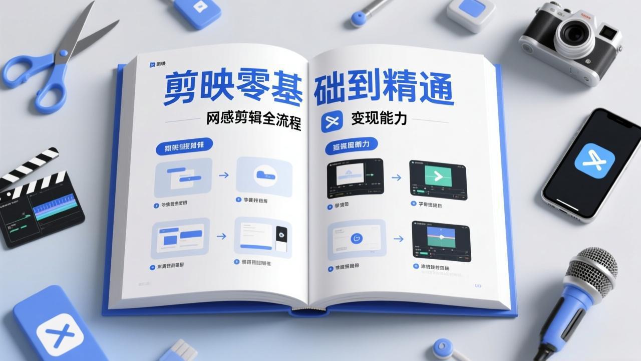 剪映零基础也能快速上手，从入门到精通掌握网感剪辑全流程，掌握能直接变现的剪辑能力-聚林创库