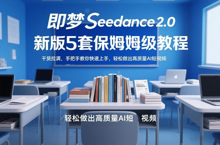 即梦Seedance2.0新版5套保姆级教程，干货拉满，手把手教你快速上手，轻松做出高质量AI短视频-聚林创库
