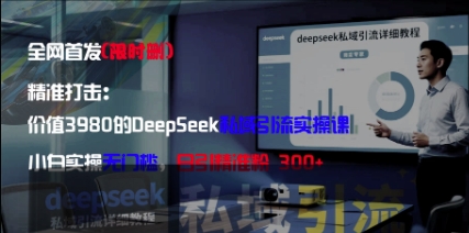 精准打击：价值3980的DeepSeek私域引流实操课，小白实操无门槛，日引精准粉300+-聚林创库