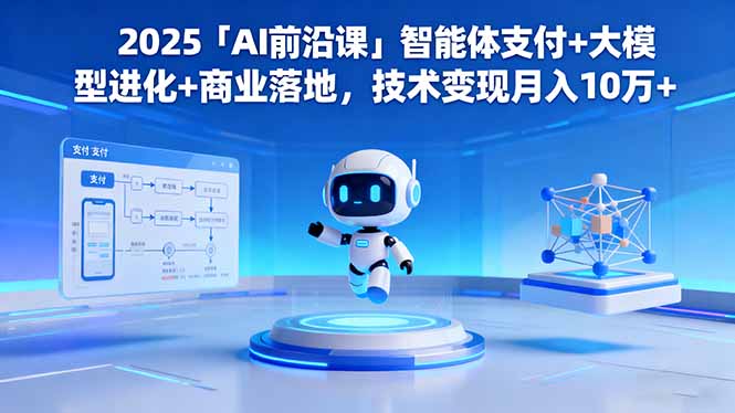 2025「AI前沿课」智能体支付+大模型进化+商业落地，技术变现月入10万+-聚林创库