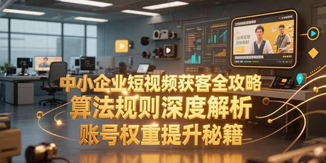 中小企业短视频获客全攻略,算法规则深度解析,账号权重提升秘籍-聚林创库