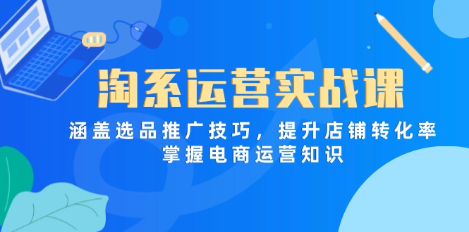 淘系运营实战课，涵盖选品推广技巧，提升店铺转化率，掌握电商运营知识-聚林创库