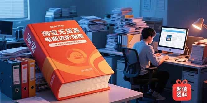 淘宝无货源电商进阶指南,包含新人课、进阶课,配套资料,蓝海选品等-聚林创库